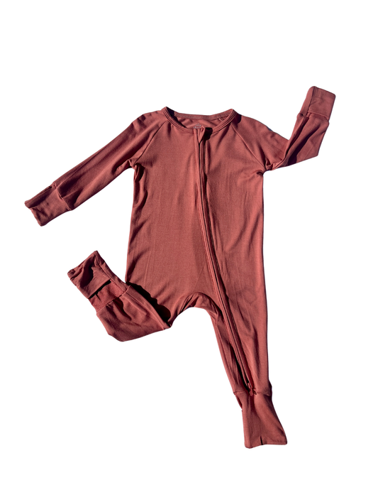 rusty pink footie